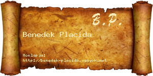 Benedek Placida névjegykártya